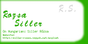 rozsa siller business card