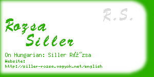 rozsa siller business card